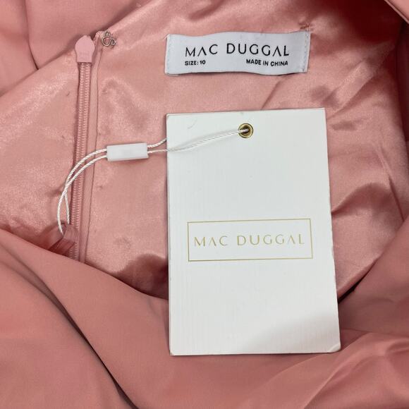 Mac Duggal Embellished One Shoulder Asymmetrical Gown Rose Size 10 - Picture 11 of 11